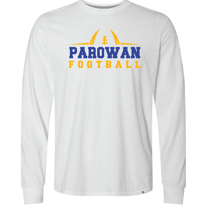 White Football Long Sleeve T-Shirt Main Image